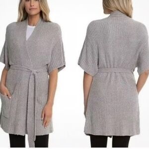 Barefoot Dreams CozyChic Lite Short Sleeve Tie Waist Robe